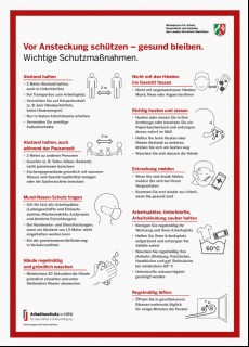 Vorschaubild 1: Plakat "Vor Ansteckung schützen"