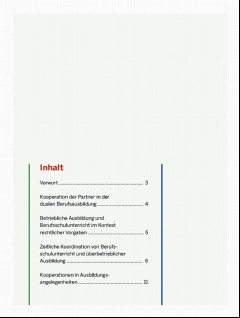 Vorschaubild 2: Kooperation von Berufsschulen, den Ausbildungsbetrieben des Handwerks und überbetrieblichen Ausbildungsstätten in NRW - Eine Handreichung